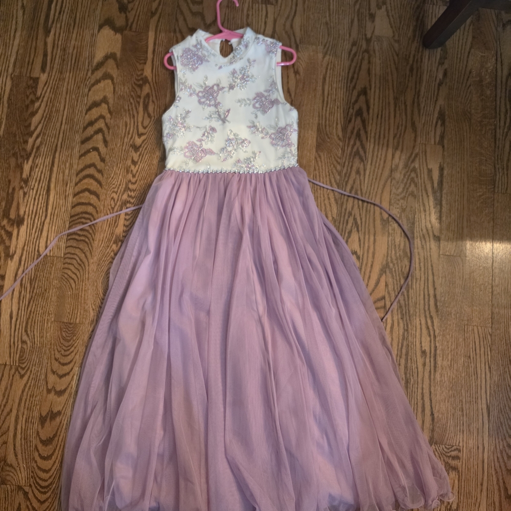 Lavender and White Kids Dress